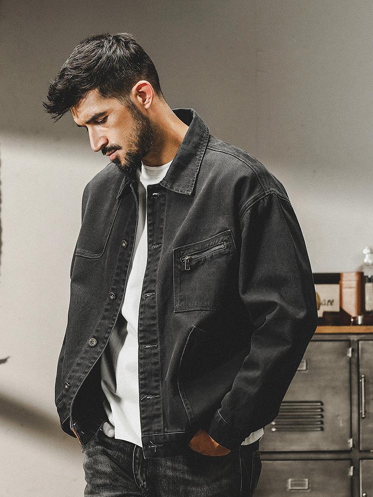Heavy Duty Retro Workwear Jacket Men's Trendy Brand Loose Tough Hunting Casual Jacket Men's Top