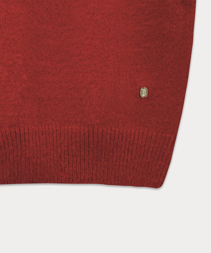 Sseomweeobeoteo Emma Half Puff Knit - Red