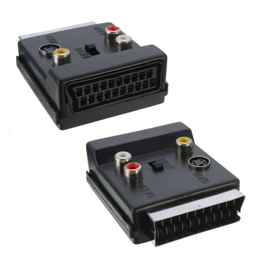 21Pin Male Female SCART AV Adapter Featuring Slip Proof Grip And Storage Friendly Hanging Hole For Organized Use