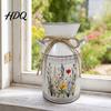 Rose Display Bucket Vintage Iron Flower Bucket Rustic White Double-Handle Metal Vase