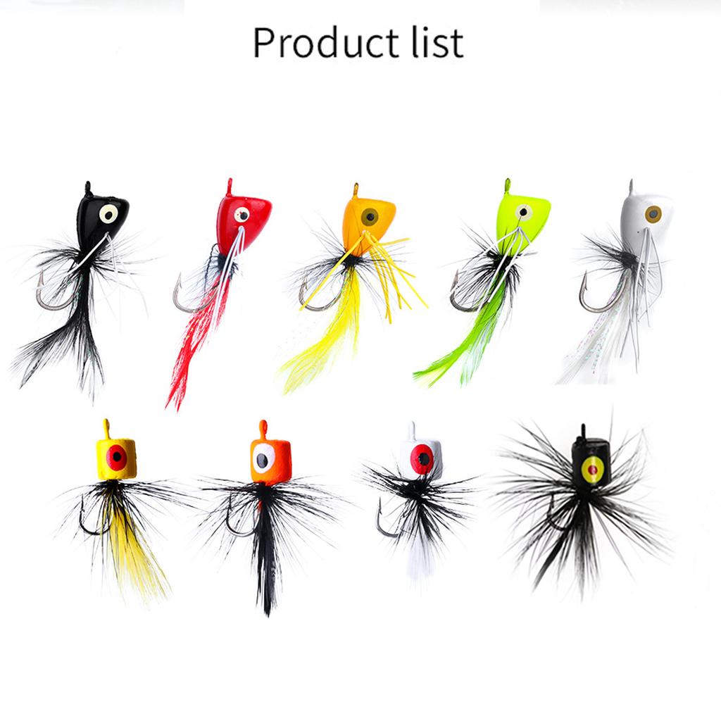 20pcs Fly Fishing Lures Fishing Popper Realistic Outdoor Fishing Lures with Hooks for Salmon Bass Pa