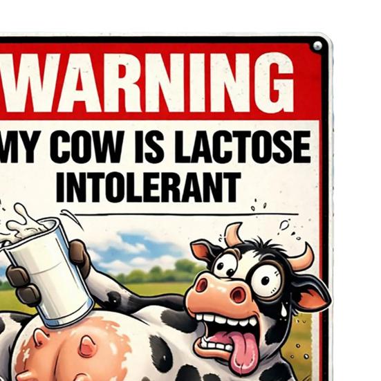 Vintage Farmhouse Highland Cow Tin Sign Funny Warning Metal Sign Rustic Retro Wall Art Decor for Farm Kitchen Home Indoor Outdoor
