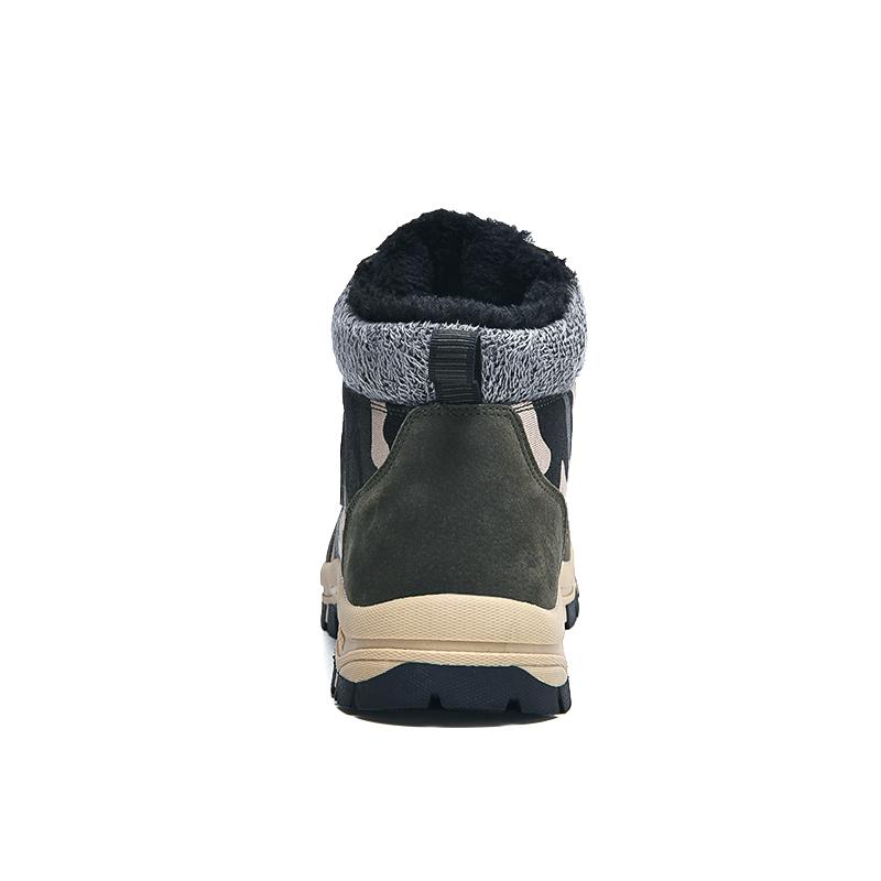 MCTIN Couples Cotton Shoes for Women Camouflage Winter Plush Warm High Tops Shoes Man's Non Slip Snow Boots