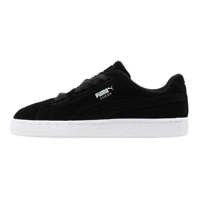 Suede Heart Balance Lightweight Low-Top Kids Skate Shoes Kids Sneakers Black White 365009-03
