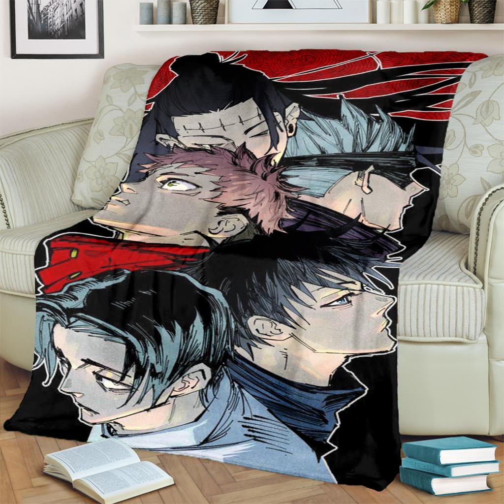 Jujutsu Kaisen Soft Flannel Blanket Warm Comfortable for Bedrooms, Sofas, Beds, Chairs, Picnics, Travel