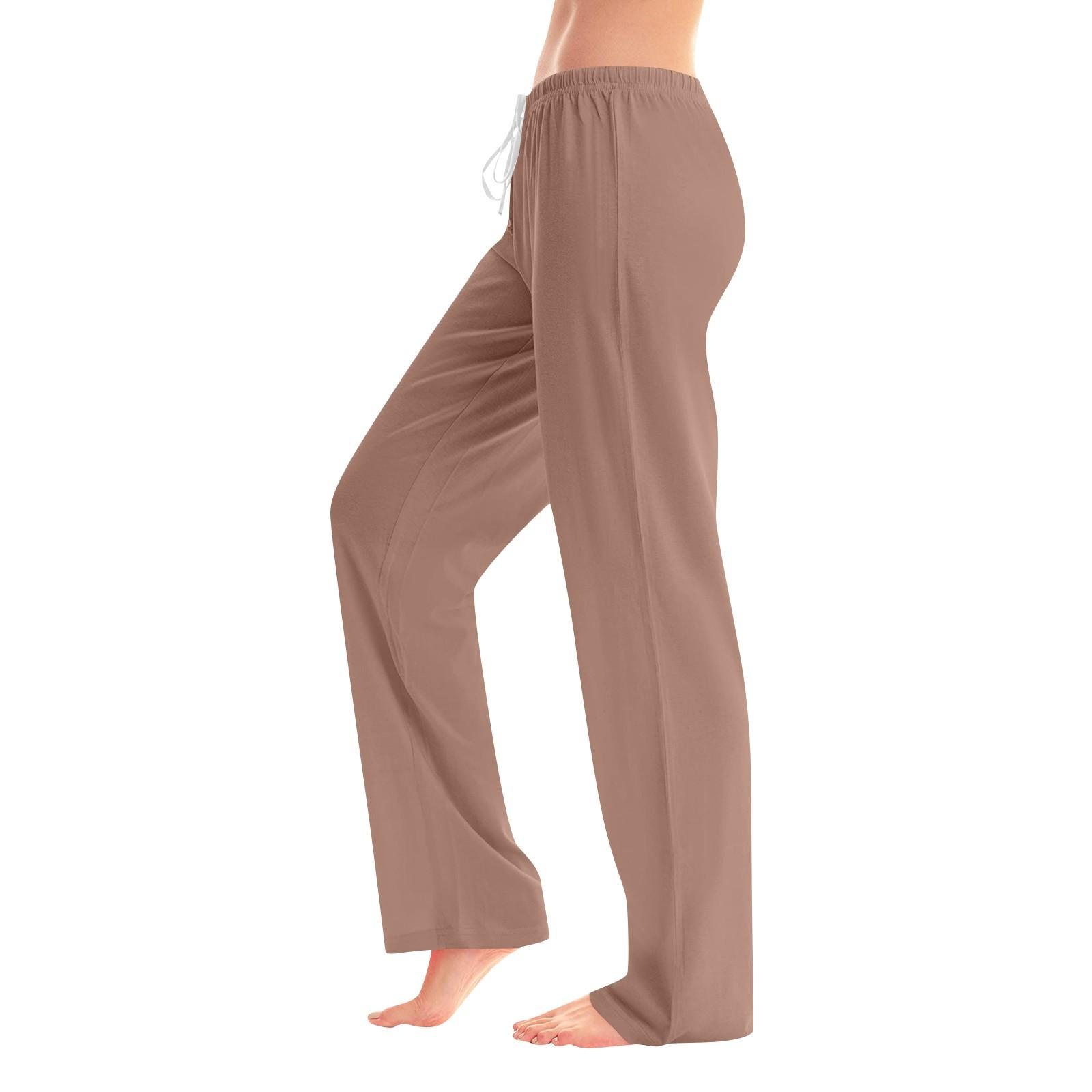 

Женские осенне-зимние однотонные брюки полной длины, длинные брюки, спортивные брюки XL коричневый