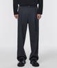 Narrow Belt One-Pleat Wide Slacks [Iron Gray]