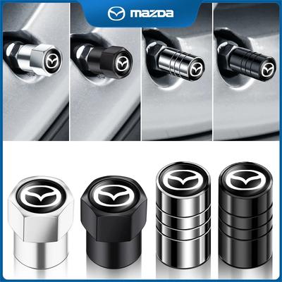 4pcs Car Badges Wheel Tire Valve Caps Tyre Stem Covers Auto Accessories For Mazda CX5 CX30 CX3 CX7 2 3 Bk 6 Gg Gj 3 6 2 MS SPEED