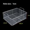 Stainless steel frying basket net French fries basket frame square oil  control  basket dense frying screen