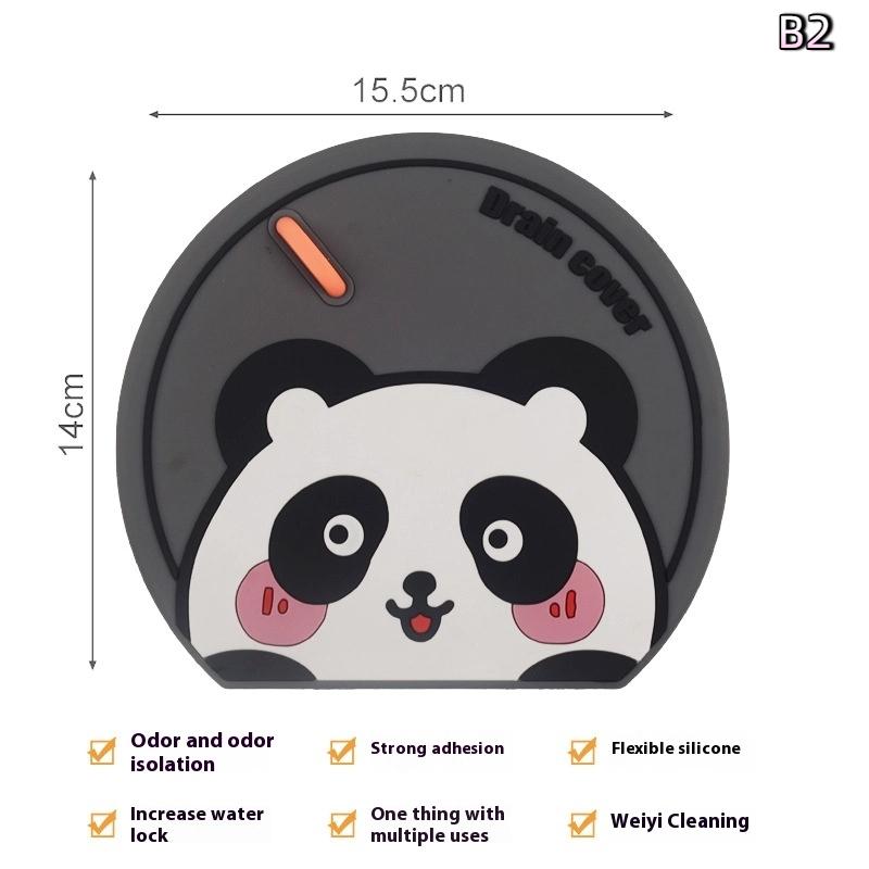 Sewer Floor Drain Cover Deodorizer Bathroom Silicone Deodorant Mat Thickening Kitchen Toilet Toilet Insect-Proof Floor Drain Mat