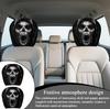 Car Headrest Cover Funny Car Seat Full Face Cover 2 Pieces Reusable Automotive Accessories Interior Halloween Decorations for