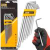 JCB Extra Long Torx Key Set 7 Pieces T10-T40 Type L Cr-V