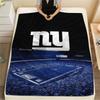 NY Giants Printed Flannel Blanket, soft throw for bedroom sofa, washable, fan merchandise, great gift.