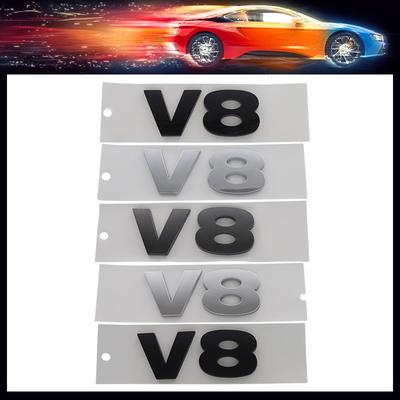 3D Premium V8 V 8 Bokstäver för Discovery Evoque Vogue bil Motorhuv Skärm Bagagelucka Bakre Dekal Emblem Märke Klistermärke