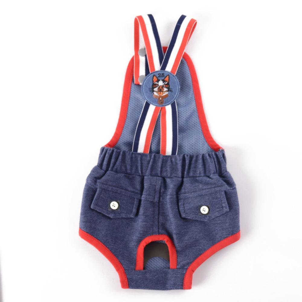 Diaper Pet Physiological Pants Underwear Cat Shorts Puppy Supplies Dog Denim Overall  Spring