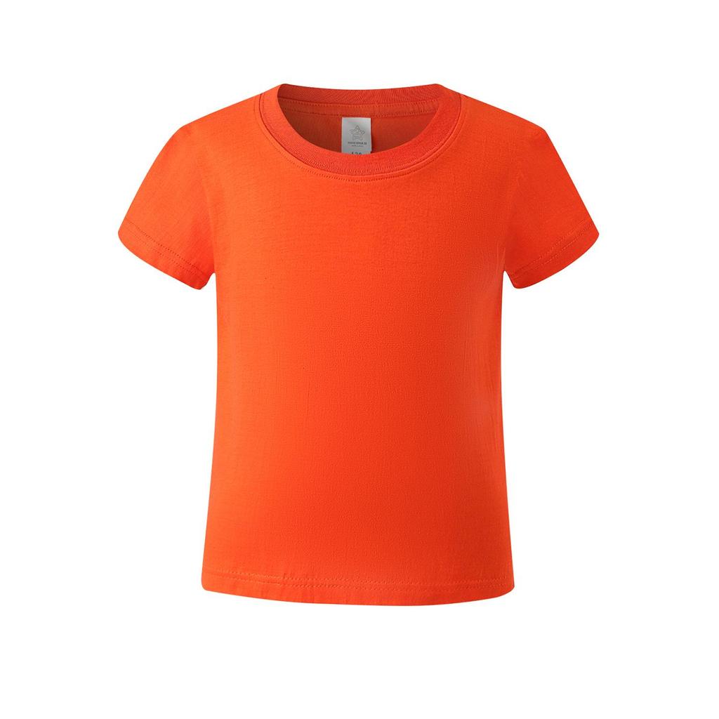 15-Color 200g Pure Cotton Short Sleeve T-Shirt for Boys and Girls, Toddler Baby Loose Fit Base Layer Design.