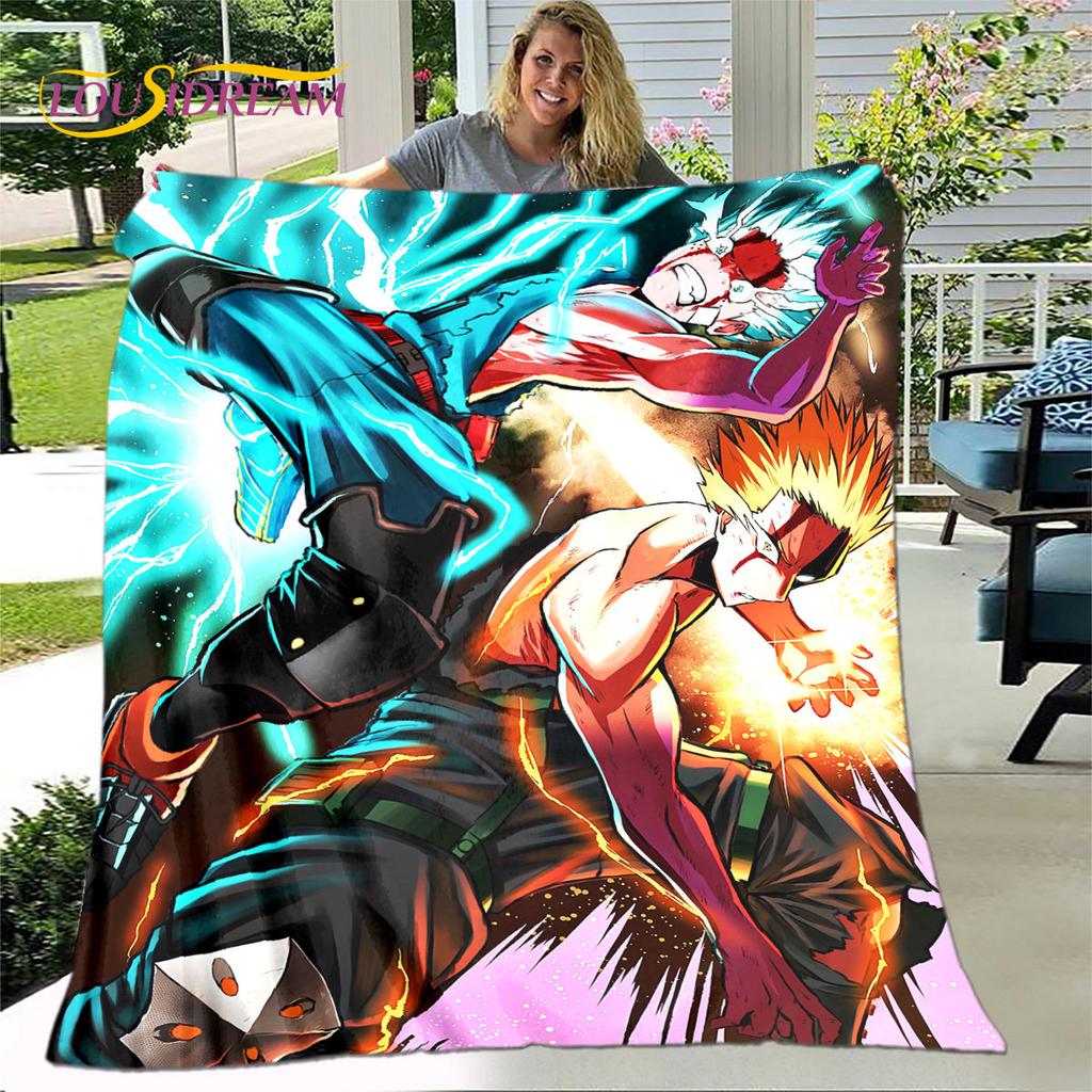 My Hero Academia Anime Cartoon Soft Plush Blanket,Flannel Blanket Throw Blanket for Living Room Bedroom Bed Sofa Picnic Cover