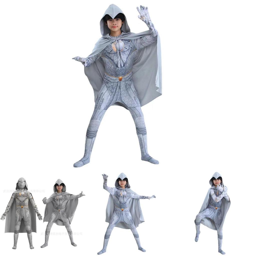 Costume da Supereroe Moon Knight Marvel per Bambini Tuta e Mantello Marc Specto