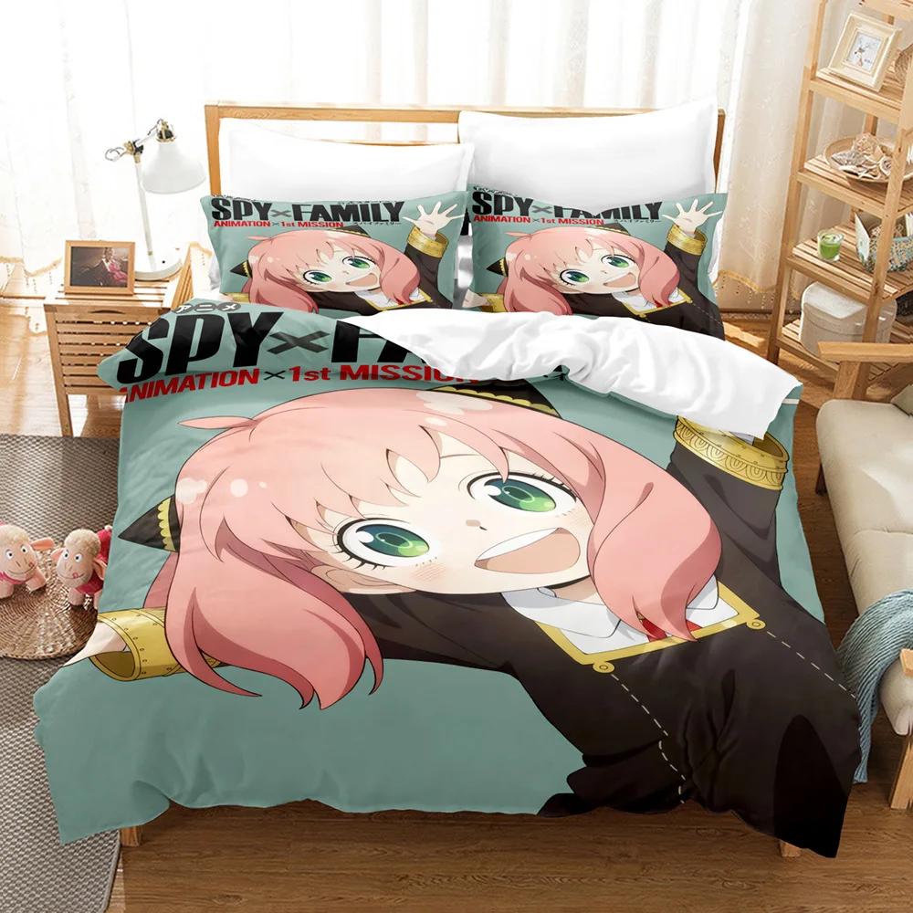 Anime Spy Family 3D Printed Duvet Case Pillowcase Bedding Set Twin Full Queen King Size For Bedroom Decor