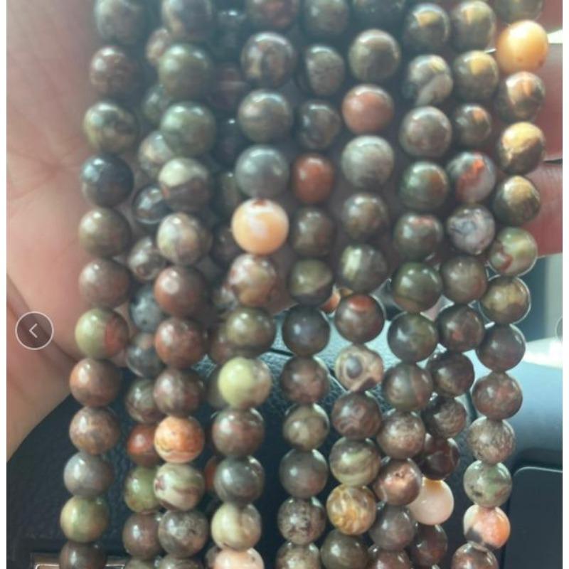 80PCS Natural Stone Beads Blue Tiger Eye Agate Turquoise Rose Quartz lapis Jade Opal Round Loose Beads for Jewelry Making DIY Bracelet 4MM