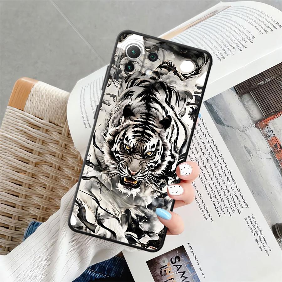 

Крутая серебристая тигровая funda чехол для телефона для Xiaomi Mi 11T 12T Pro 12 10T 13 Lite 14 12X 11 Xiaomi 12T Pro