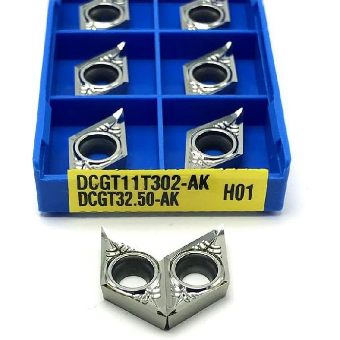 DCGT11T308 AK H01 Aluminum Carbide Inserts Lathe Tools DCGT 11T308 Carbide Wood turning tools for lathe(DCGT11T308 AK H01)