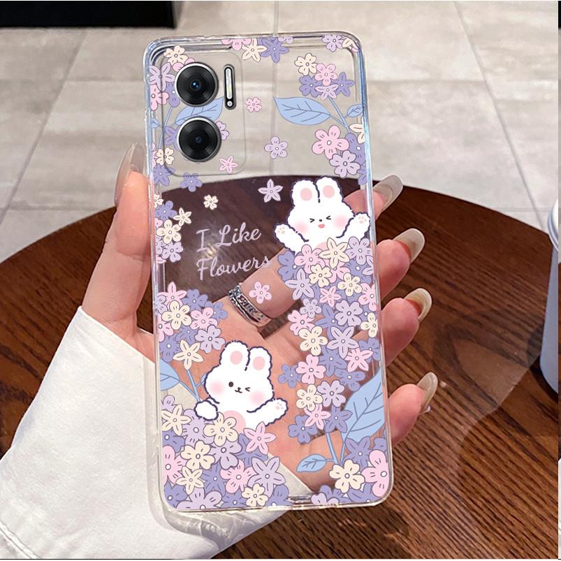 Cover For Redmi 10 5G 2022 Case Redmi Note 11E Clear Luxury Cute Love Rabbit Funny Cool Soft TPU Silicone Phone Case 22041219G