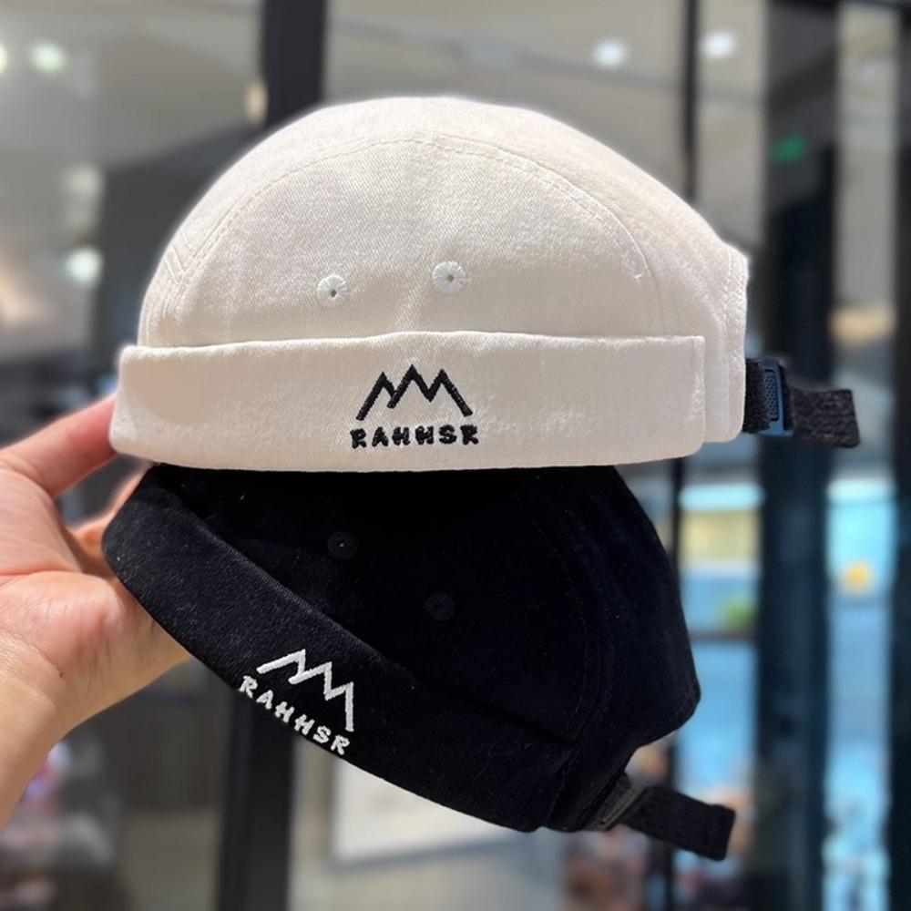 

Adjustable Beanies Bonnet Retro Brimless Hat Fashion Sailor Cap Unisex темно-синього кольору