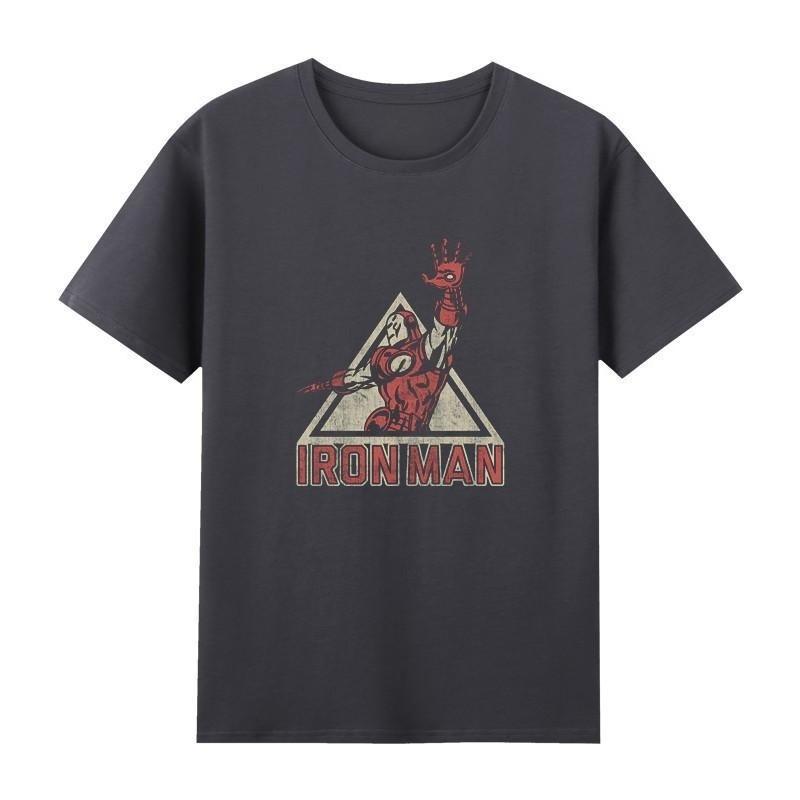 Originální autorizované retro tričko s komiksovým potiskem Retro Avengers Retro Iron Man Pánské a dámské krátký rukáv Volný velký střih