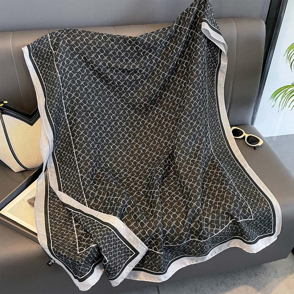 Printed Scarf Versatile High-End Cotton Linen Long Shawl Luxury Female Designer Scarf Foulard Scarves Bufandas Hijab