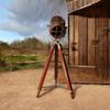 Floor Lamp Copper Antique Finish Floor Lamp with Tripod Searchlight - Nautical Modern Floor Standing Light Lamp, Unique Lighting Gift