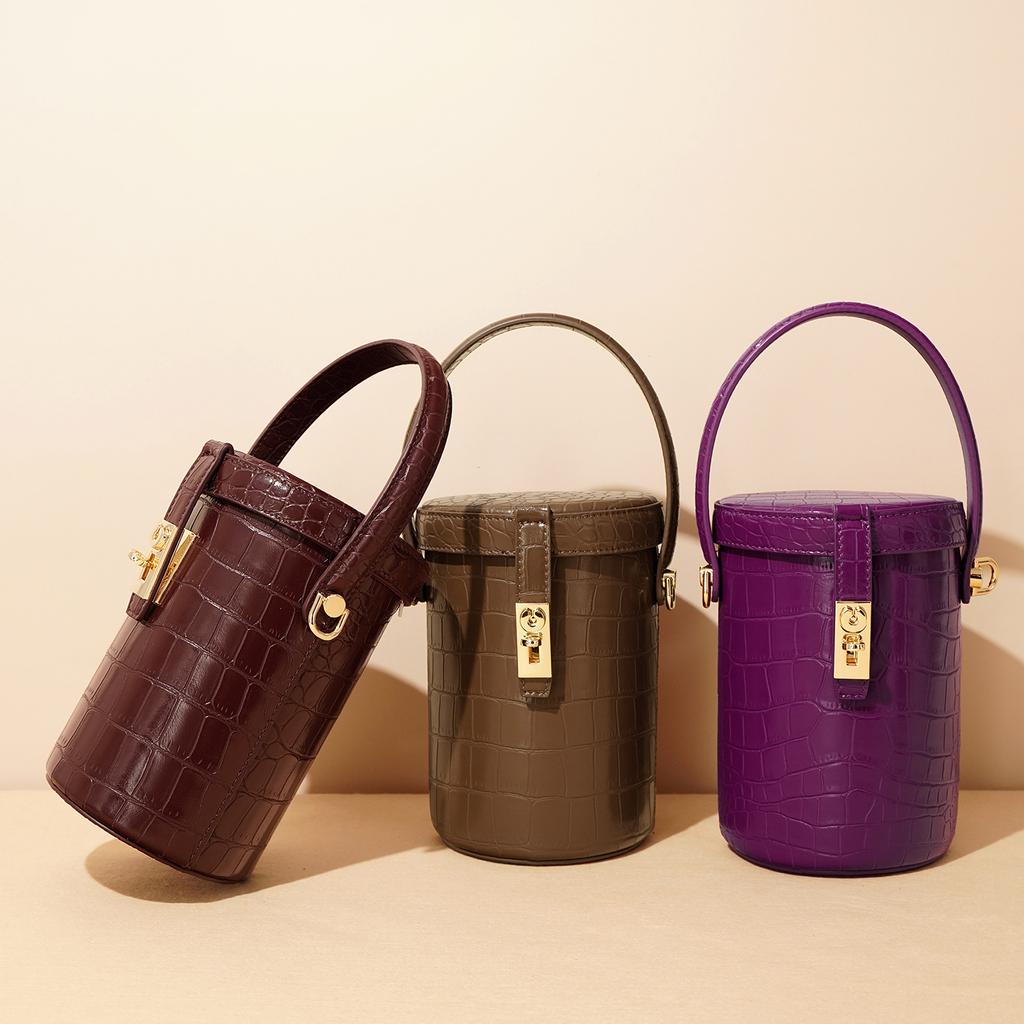 2025 New Cylinder Bag Premium Bucket Bag Women's Bento Bag Crossbody Small Cylinder Bag Mini Fashion Handbag