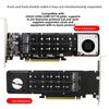 Desktop PC PCIeX16 To M.2 M-key NVMEx4SSD RAID Array Expansion Adapter Split Card, Support 2U Server