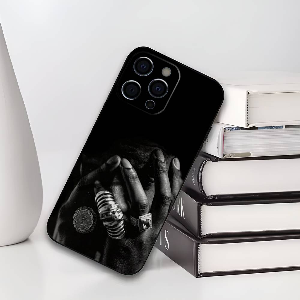 ASAP Rapper Phone Case For iPhone 17,16,15,14,13,12,11 Plus,Pro Max,XS,Soft Black Cover