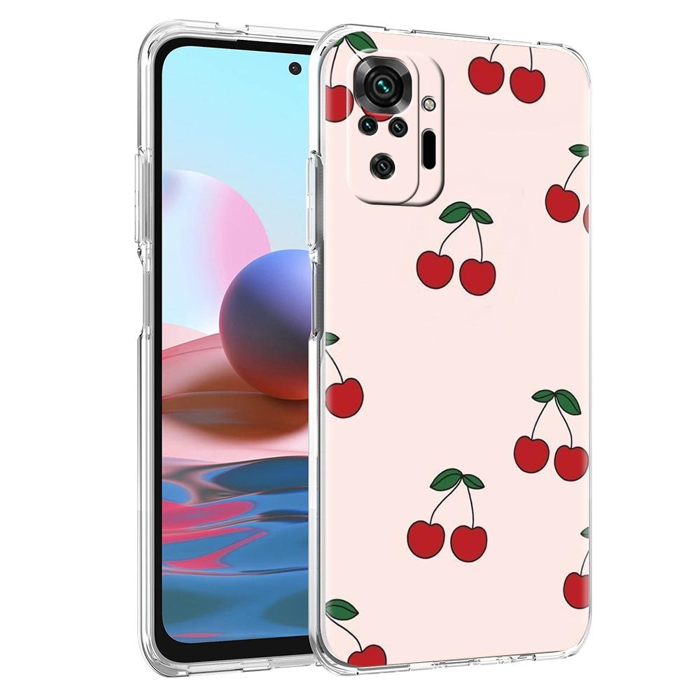 Cute Cherry Bow Phone Case For Xiaomi Redmi Note 14 13 12 5G 9S 9 10 11 Pro Plus 4G 9T 14C 13C 12C 10C 9C 9A Clear Cover