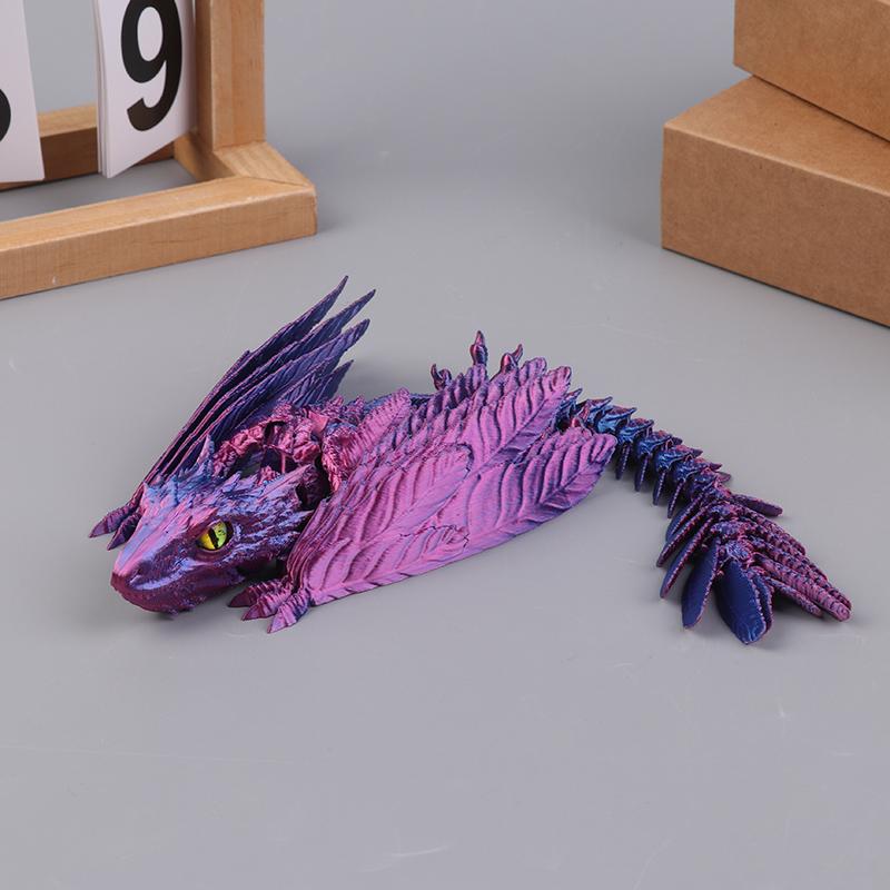 Gefiederter Wyvern Drache 3D gedruckter Drache Beweglicher Drache Drache 3D gedrucktes Spielzeug Desktop Haustier
