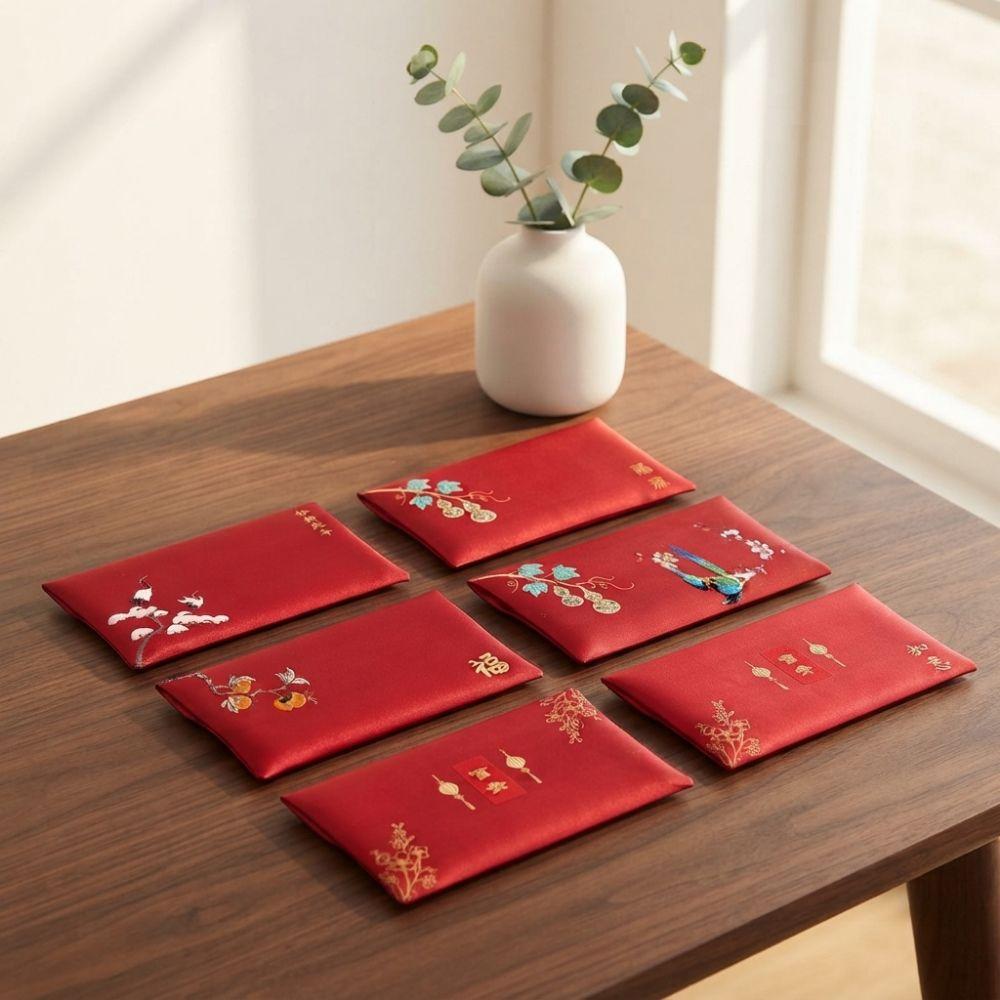 Satin Fabric Cloth Money Pouch Chinese Lucky Packet Traditional Chinese Celebration