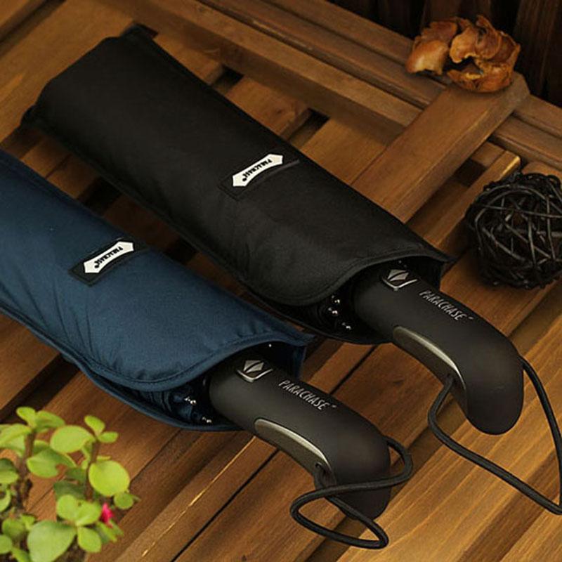 Автоматический мужской зонт от дождя большого размера 122 см ветрозащитный большой зонт — фото 5