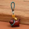 Lanyard Hang Ornament Sandalwood Phone Charm Creative Lucky Cat Keychain  Accessories
