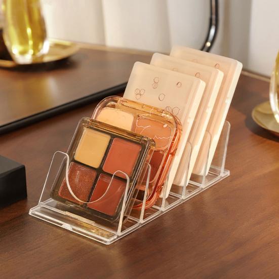 Acrylic Makeup Eyeshadow Palette Organizer Transparent Bathroom Countertop Vanity Cabinets Cosmetics Holder Multi-functional Storage Rack