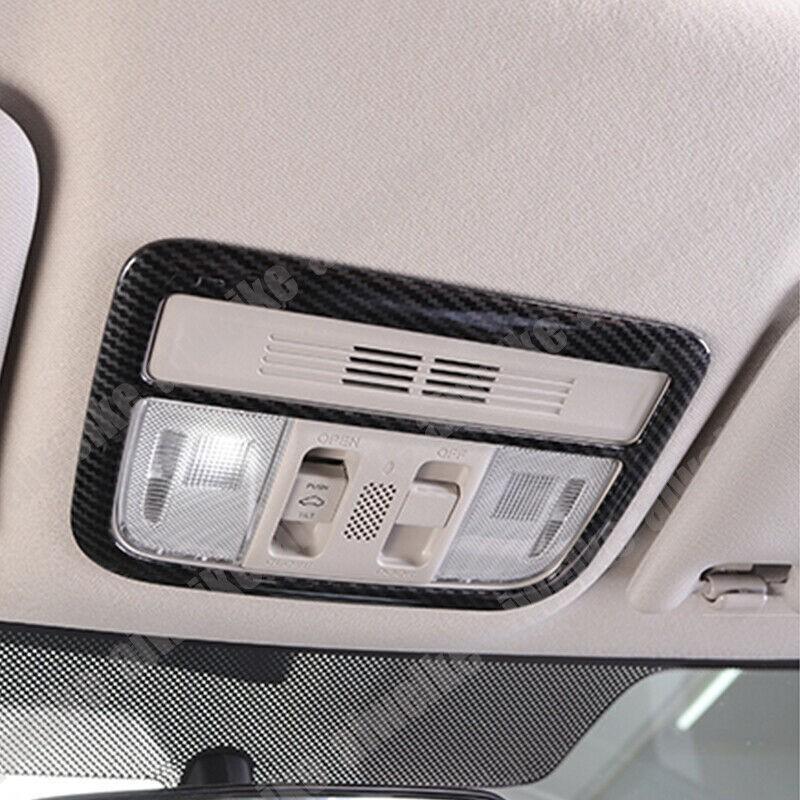 Carbon Fiber Inner Reading Light Lamp Cover Trim For Honda Civic 10th 2016 -2021