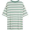 Calvin Klein American Casual Commuter Striped Cotton Loose Short Sleeve T-Shirt Men Tops 4RC235G