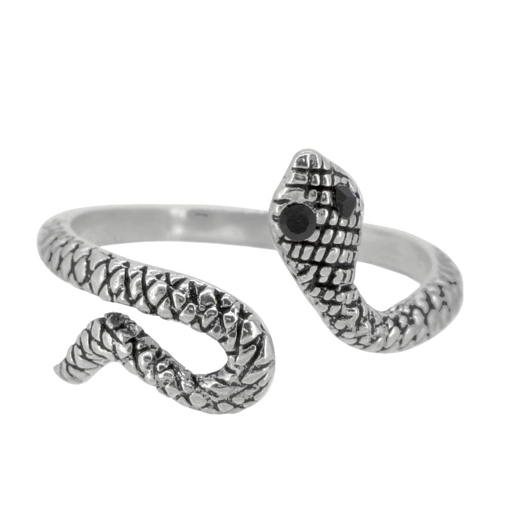 Gin no Snake Design Zehenring Einheitsgröße Silber 925 Zehenring [Shinjuku Kura] (Schwarz) Damen