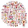 35 Stück Feministische Blumenaufkleber Blumen-Uterus Blumenaufkleber Feministische Aufkleber für Gitarre Laptop Helm Skateboard Gitarre DIY