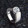 Paar 30% Silberfarbe Fabrik Großhandel Ringe für Frauen Anillos Mujer Großer Zirkonia Kristall Anel Bague Silber Frau