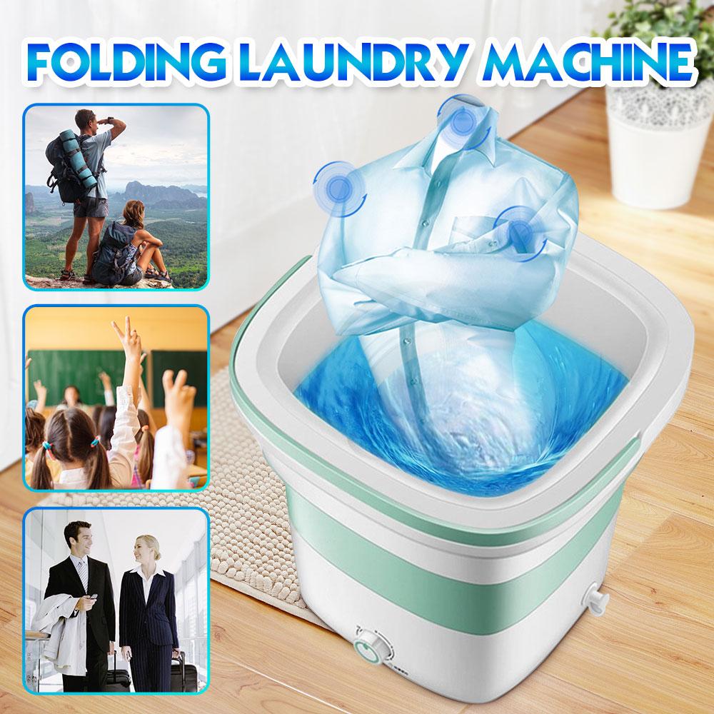 Portable Dehydration Ultrasoni Folding Clothes Washing Machine 220V Semi-automatic Laundry Underwear Cleaning Washing Machine