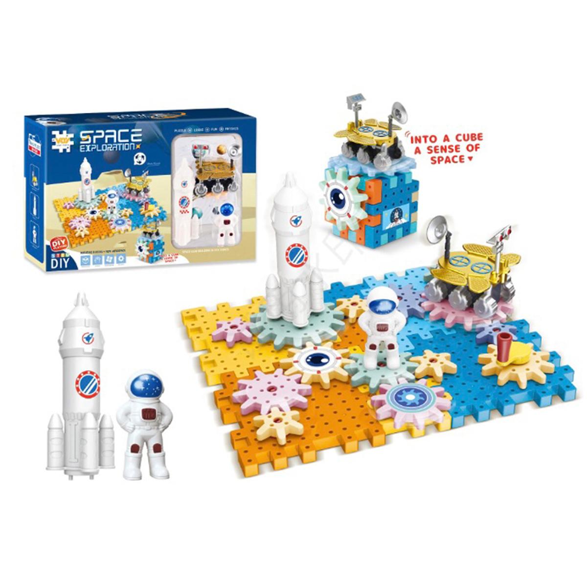 Large Particle Building Blocks Dinosaur Windmill Gear Building Blocks Playground 2-in-1 Children s Electric Science and Educatio 501-08A