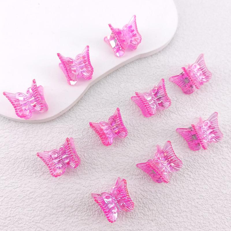 10pcs Ins Mini Butterfly Hair Claw Clips Colorful Trendy Cute Small Clips Multicolor Girls Hair Clips Hairpin Hair Accessories