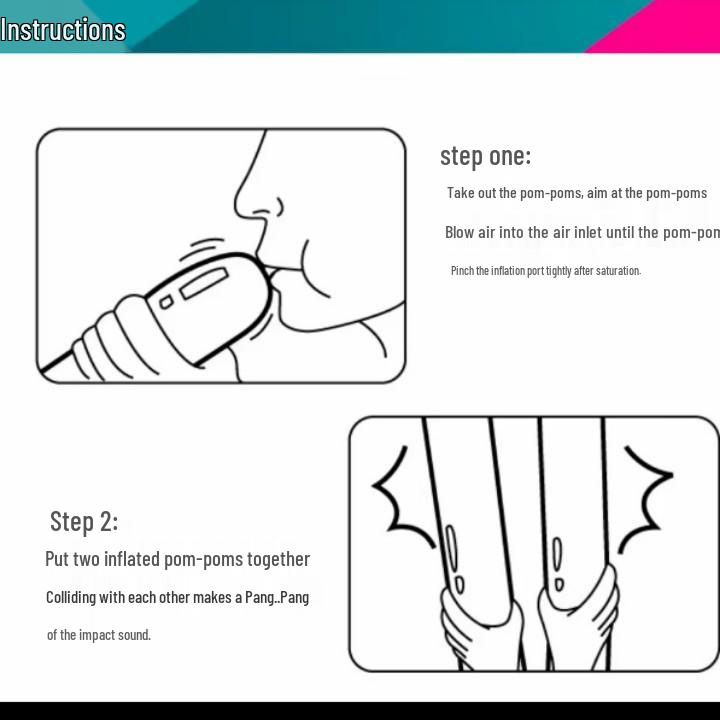 Inflatable Cheer Sticks with Custom Logo & Text, 13g PE Material