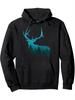 Elk Deer Hunting Antlers Hooded Sweatshirt for Teens & S - Ultra-Soft Breathable Antler Patch Hoodie Loose Fit All-Season Outdoor